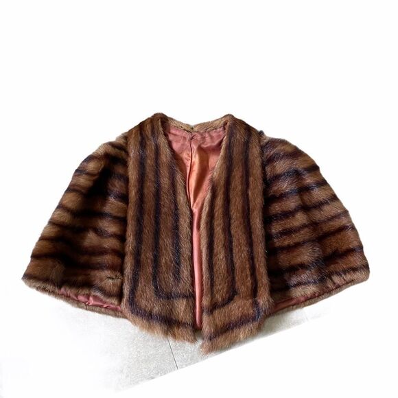 Vintage Jackets & Blazers - Vintage 1950's Mink Fur Stole Jacket Bolero Cape